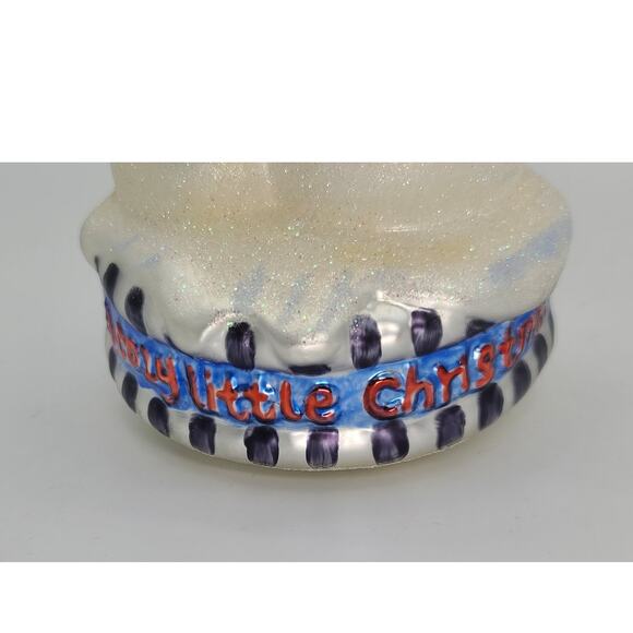 Vintage Brother Sister Design Studio "A Cozy Little Christmas" Glass Ornament 5" - Picture 2 of 7